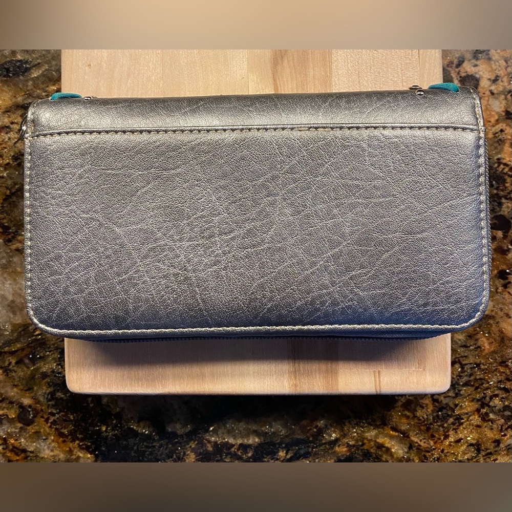Montana West Gray Wallet with Colorful Skull Design. NWOT - Picture 2 of 6